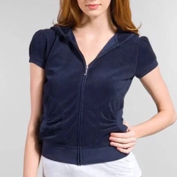 Juicy couture hot sale short sleeve hoodie